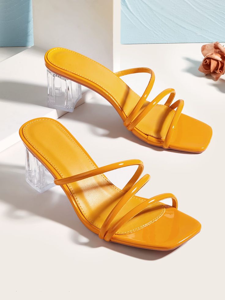 Chunky Heeled Mule Sandals (1)